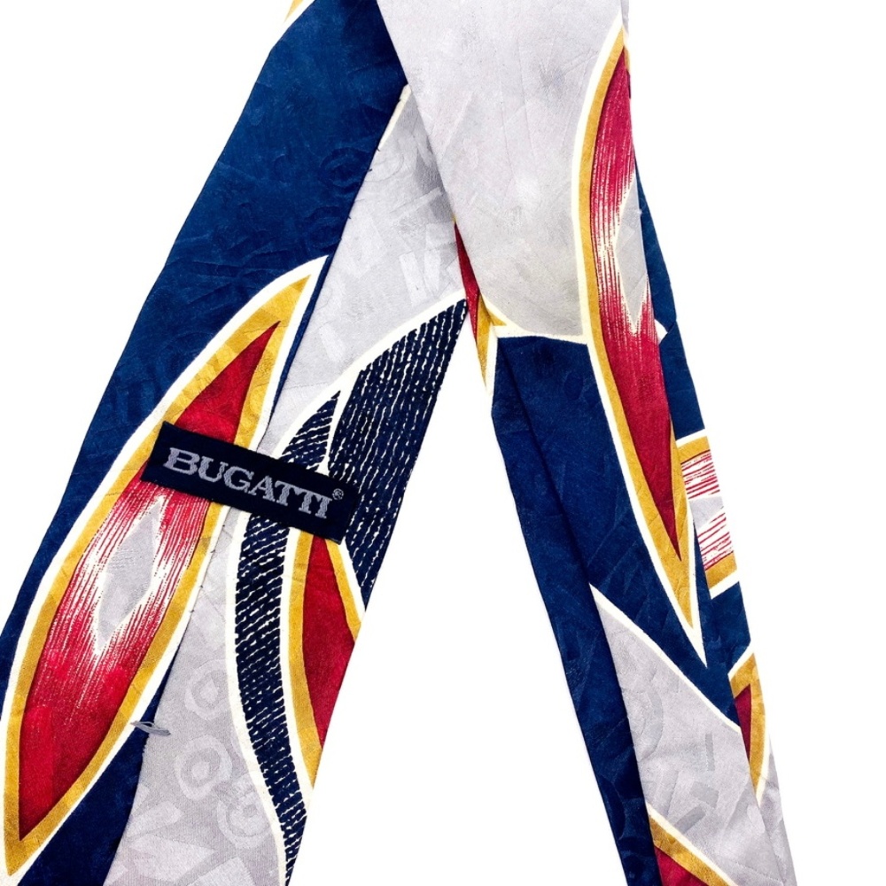 Bugatti Tie Silk Multi-Color Abstract Pattern - Picture 2 of 3